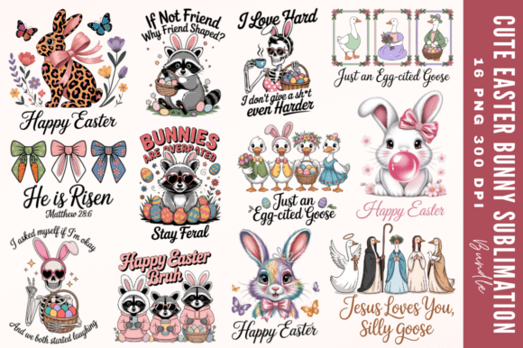 Download Cute Easter Bunny Sublimation Designs Bu - Bunny Collection