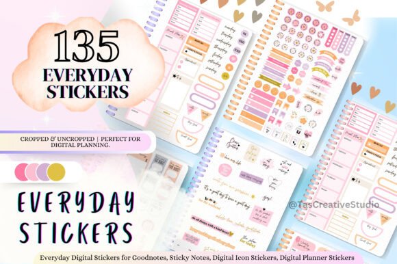 Download Everyday Life Digital Stickers Bundle - Digital stickers bundle Collection