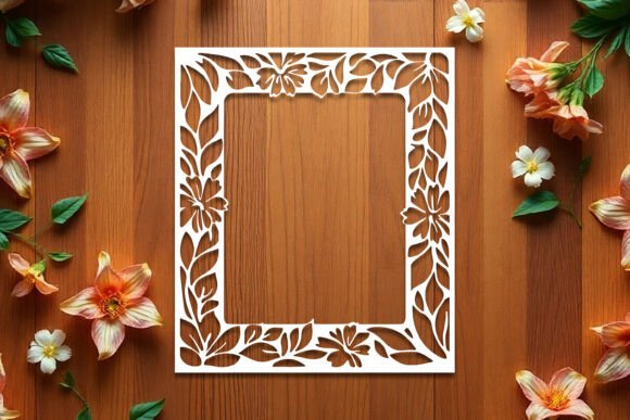 Download Floral Photo Frame Paper-Cut SVG - Photo frame Collection