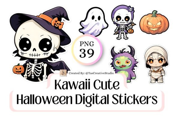 Download Cute Halloween Digital Stickers Bundle - Digital stickers bundle Collection