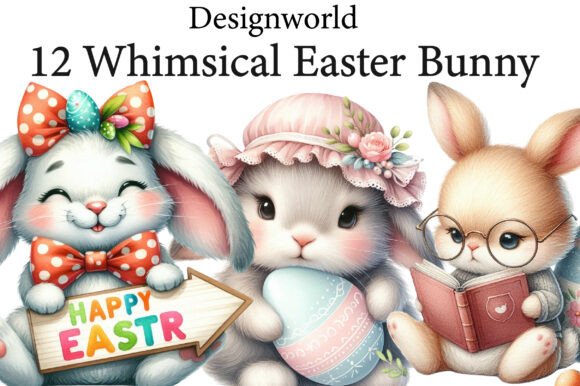 Download Whimsical Easter Bunny Clipart - Premium Resources