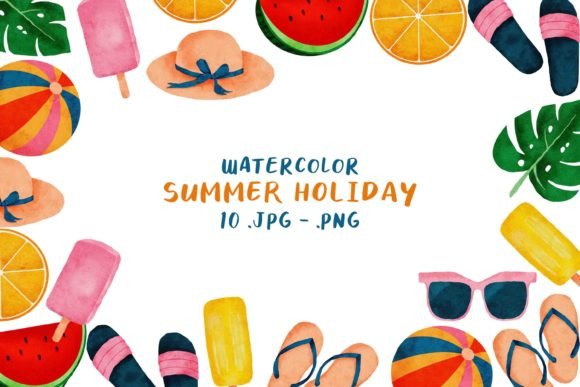 Download Watercolor Summer Holiday Illustration - Holiday illustration Collection