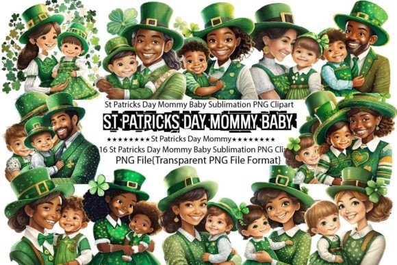 Download St Patricks Day Mommy Baby Sublimation - Premium Resources