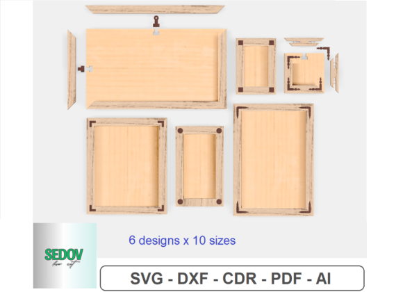 Download Photo Frame Bundle Laser Cut Files - Photo frame Collection